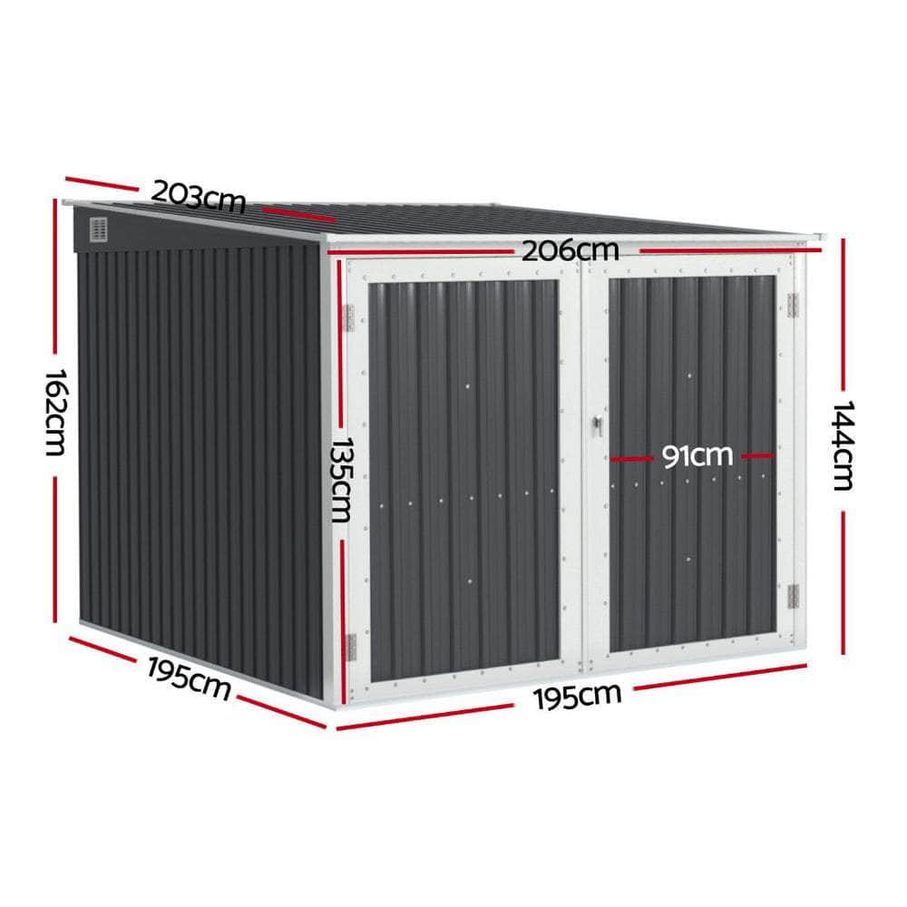 Garden Shed Sheds Outdoor Storage 2.06x2.03M Tool Workshop House Shelter
