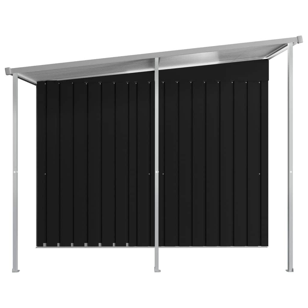 Garden Shed with Extended Roof Steel Colour Anthracite