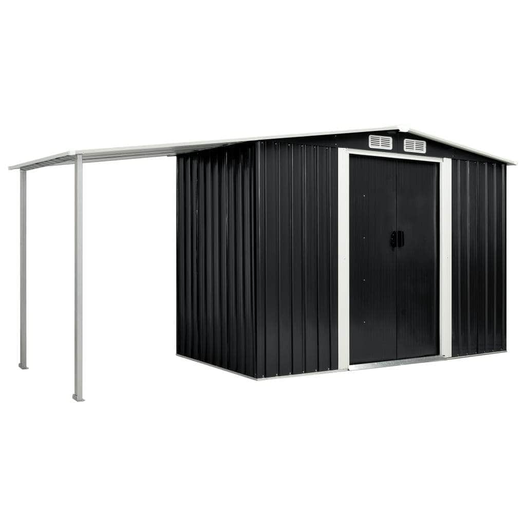 Garden Shed with Sliding Doors Steel Colour Anthracite