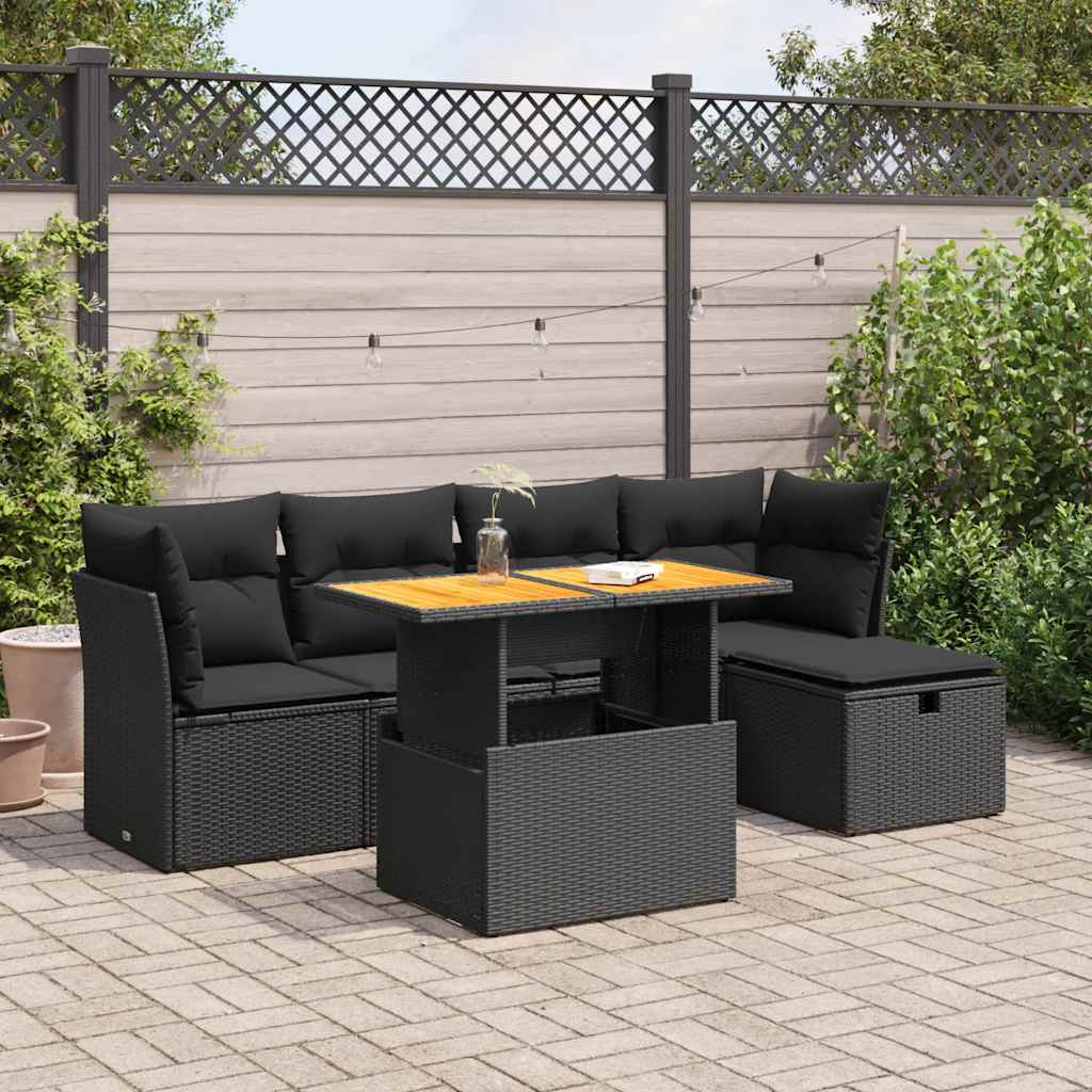 Garden Sofa Set with Cushions Couch 6 Piece - Sleek
