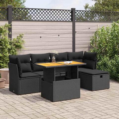 Garden Sofa Set with Cushions Couch 6 Piece - Sleek