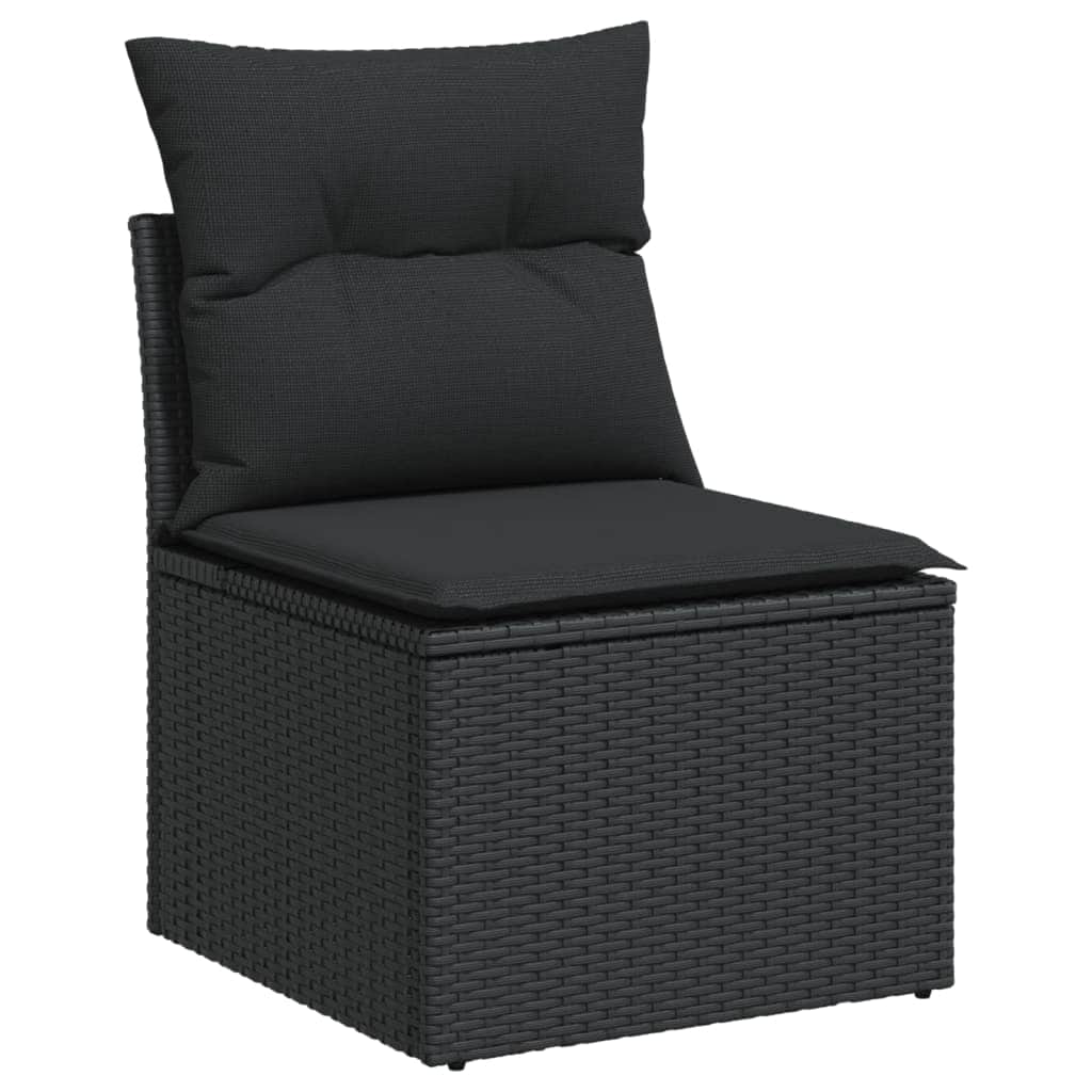Garden Sofa Set with Cushions Modular Sofa 4 Piece Grey Poly Rattan | Grey colour