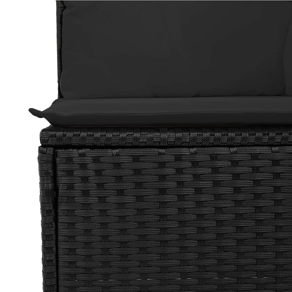 Garden Sofa Set with Cushions Modular Sofa 4 Piece Grey Poly Rattan | Outdoor Furniture Sets
