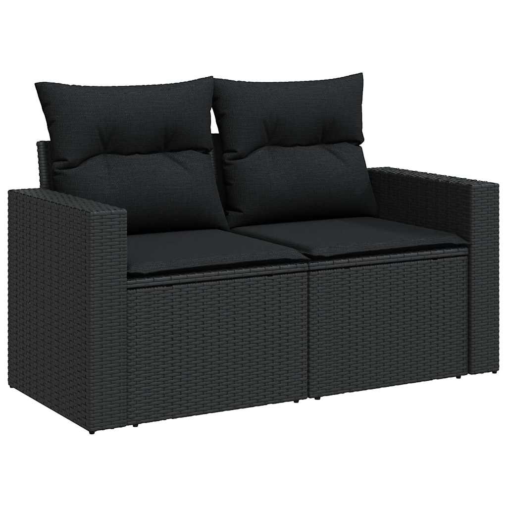 Outdoor Furniture Sets - Garden Sofa Set with Cushions Modular Sofa 5 Piece Black Poly Rattan - Comfort & Style