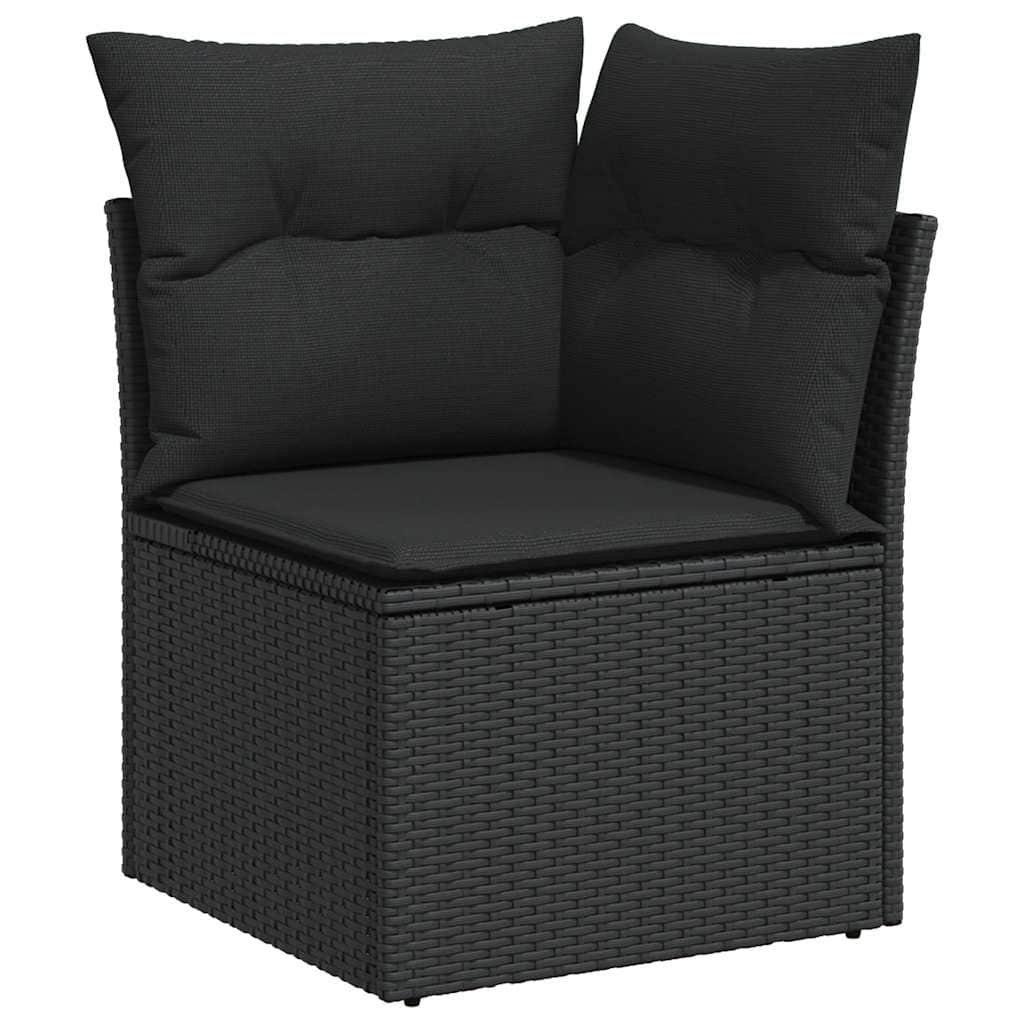 Outdoor Furniture Sets - Garden Sofa Set with Cushions Modular Sofa 5 Piece Black Poly Rattan - Relax in Style