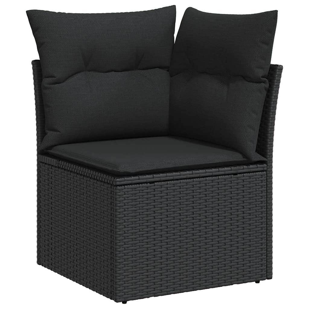 Outdoor Furniture Sets - Garden Sofa Set with Cushions Modular Sofa 5 Piece Black Poly Rattan - Stylish & Versatile