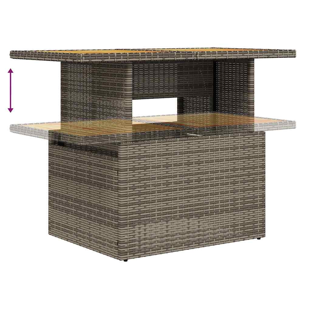 Garden Sofa Set with Cushions Modular Sofa 5 Piece Grey Poly Rattan - Modern Comfort, Outdoor Furniture Sets