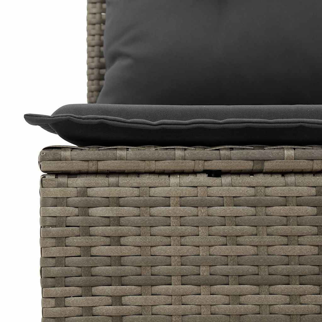 Garden Sofa Set with Cushions Modular Sofa 5 Piece Grey Poly Rattan - Modern Comfort, Grey colour