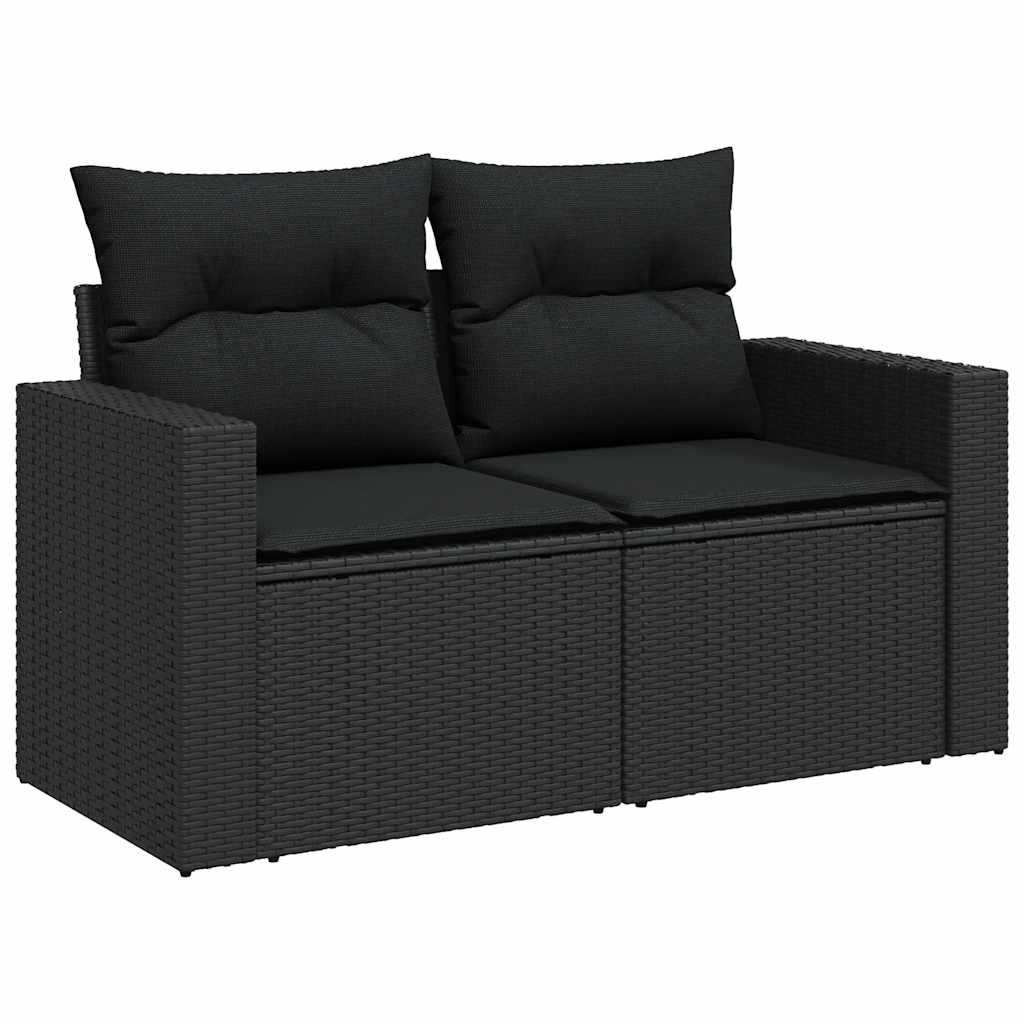 Outdoor Furniture Sets - Garden Sofa Set with Cushions Modular Sofa 6 Piece Black Poly Rattan - Relax in Style