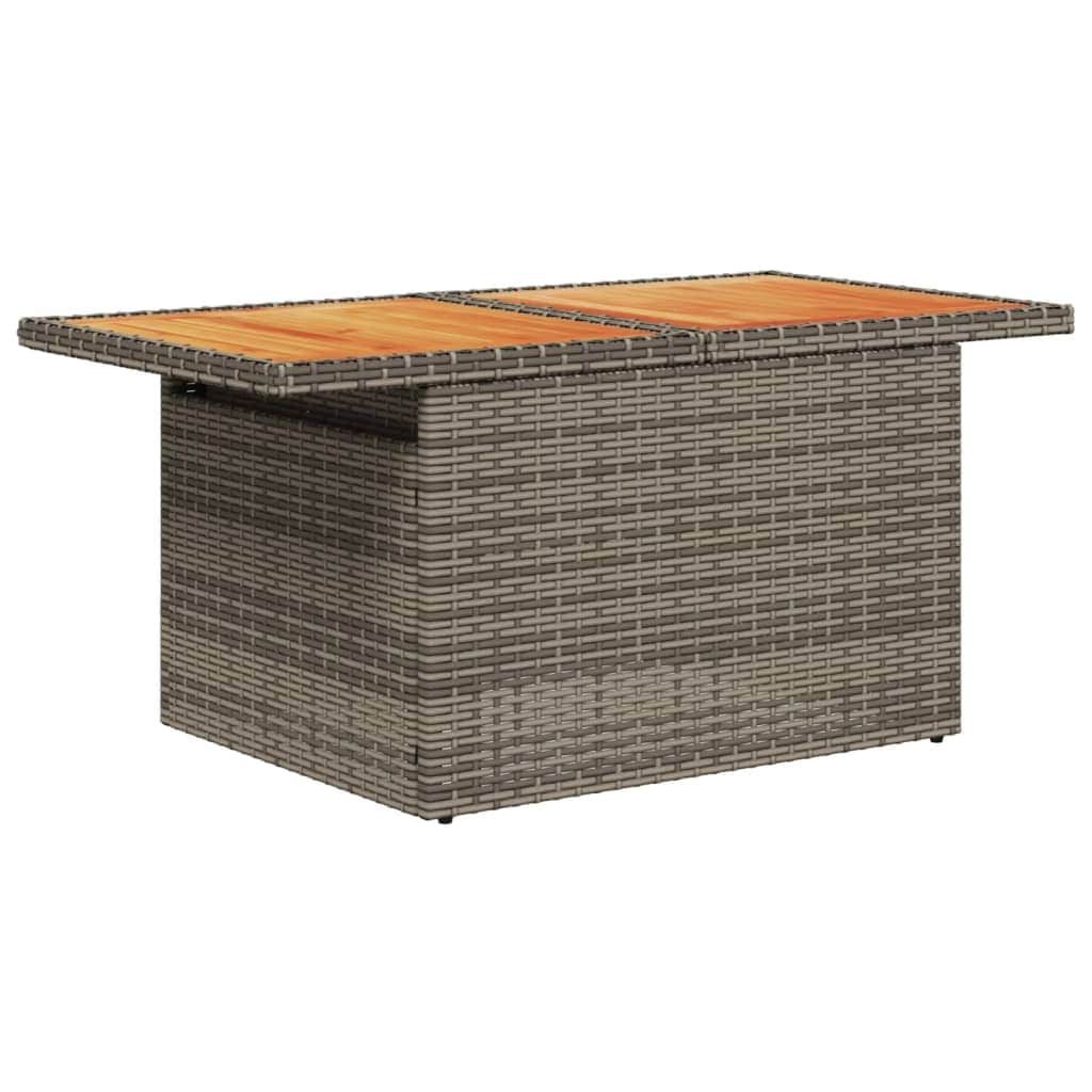 Rattan finish - Garden Sofa Set with Cushions Modular Sofa 6 Piece Grey Poly Rattan - Stylish
