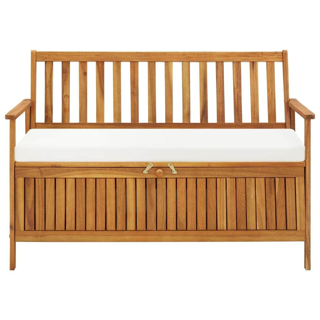 Garden Storage Bench Solid Acacia Wood