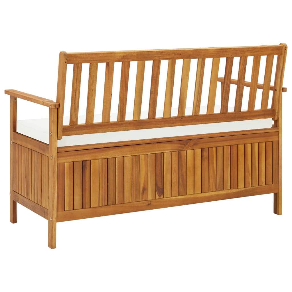 Garden Storage Bench Solid Acacia Wood