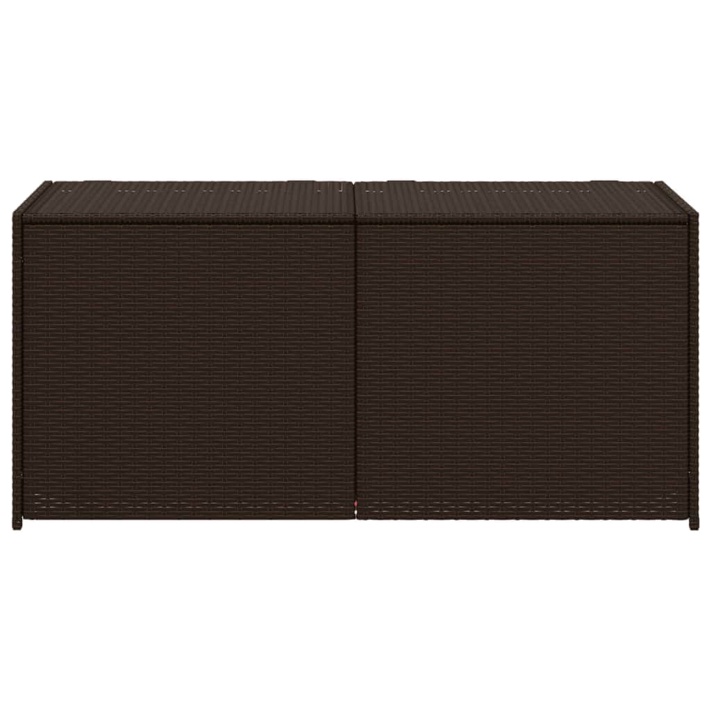 Outdoor Storage Boxes - Garden Storage Box Brown 283L Poly Rattan