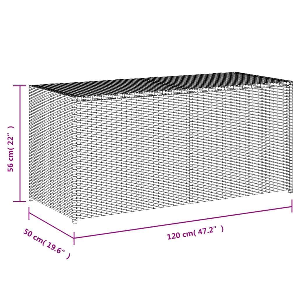 Garden Storage Box Brown 283L Poly Rattan with Outdoor Storage Boxes