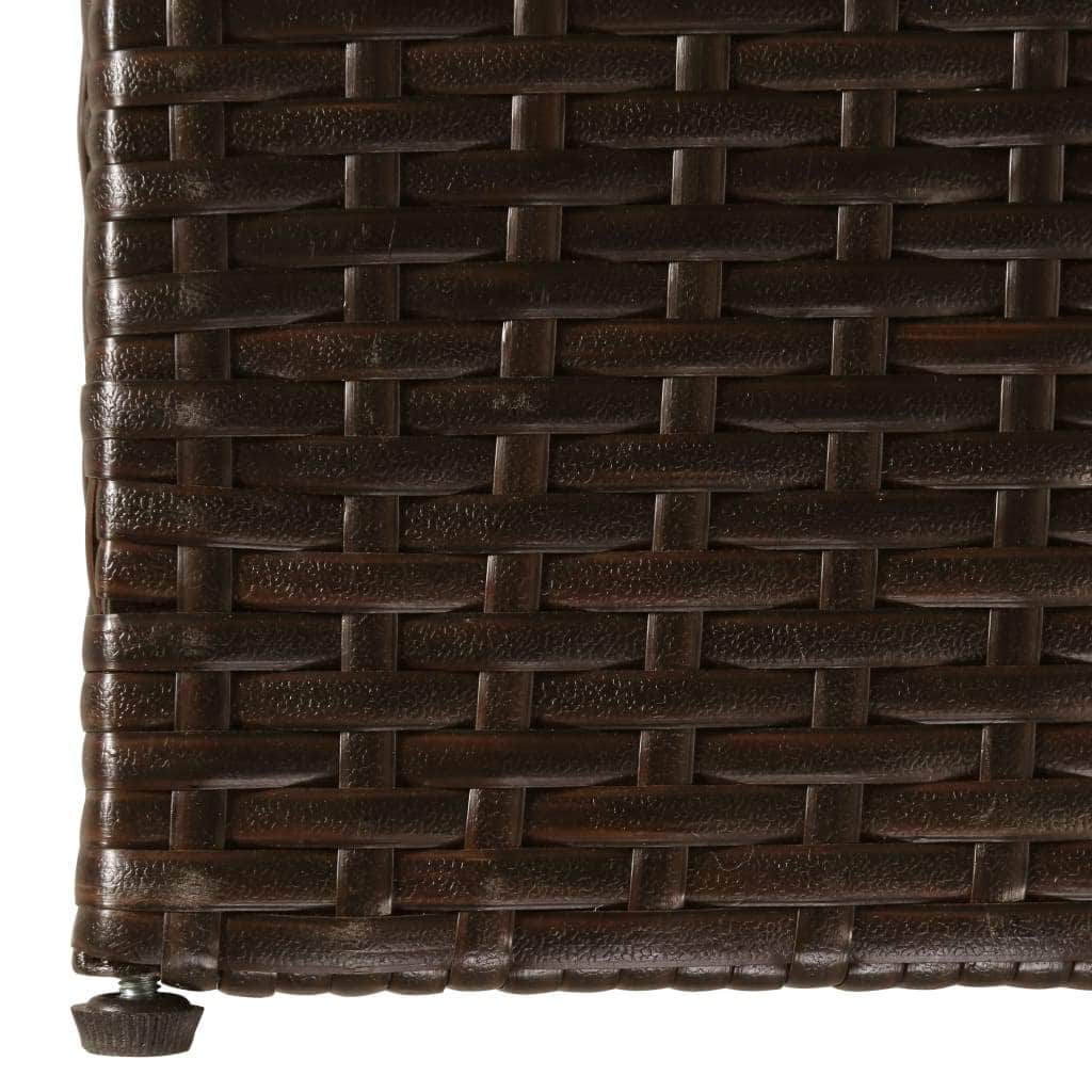 Garden Storage Box Brown  Poly Rattan
