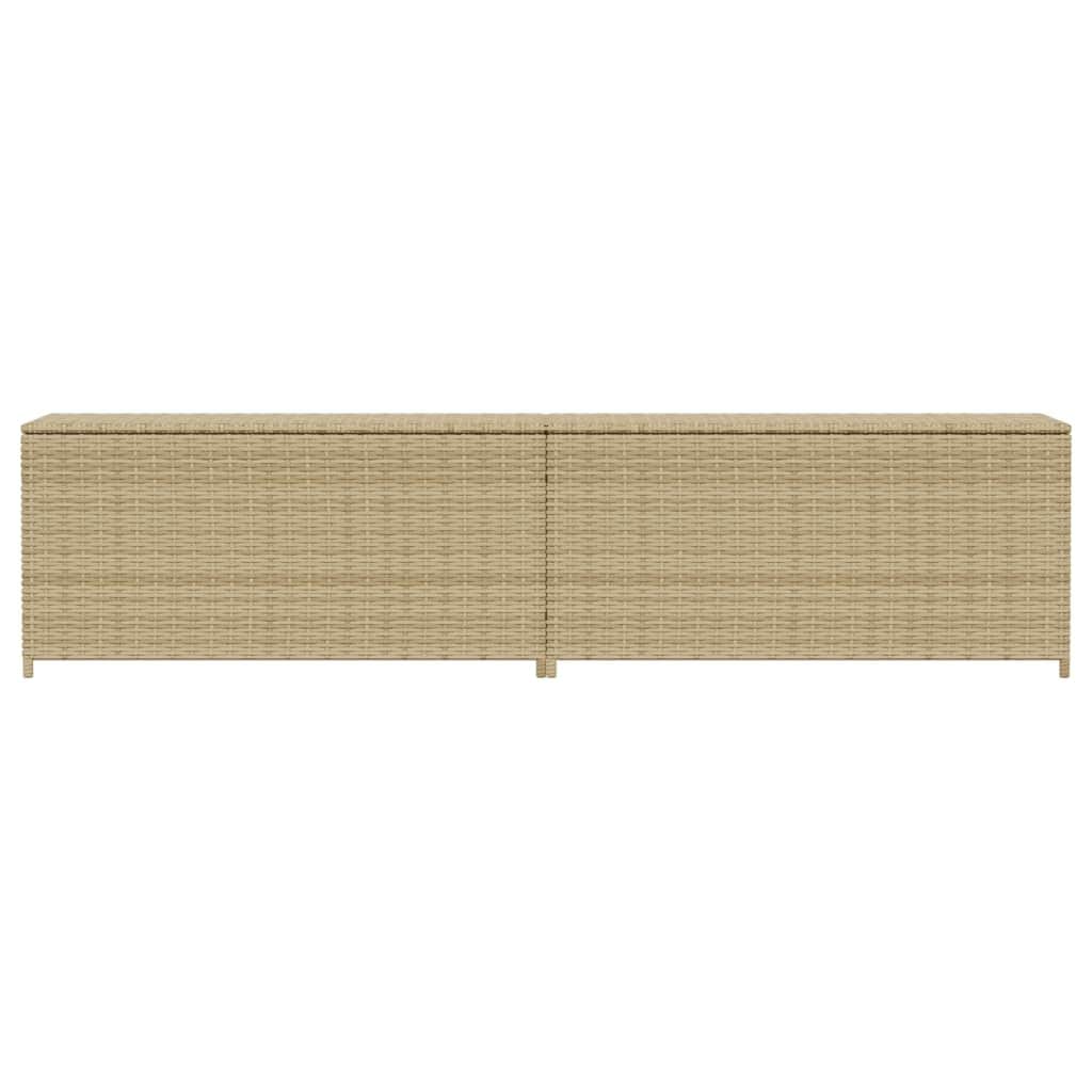 Garden Storage Box Mix Beige 469L Poly Rattan
