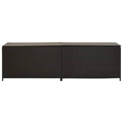 Garden Storage  Box Poly Rattan  Brown
