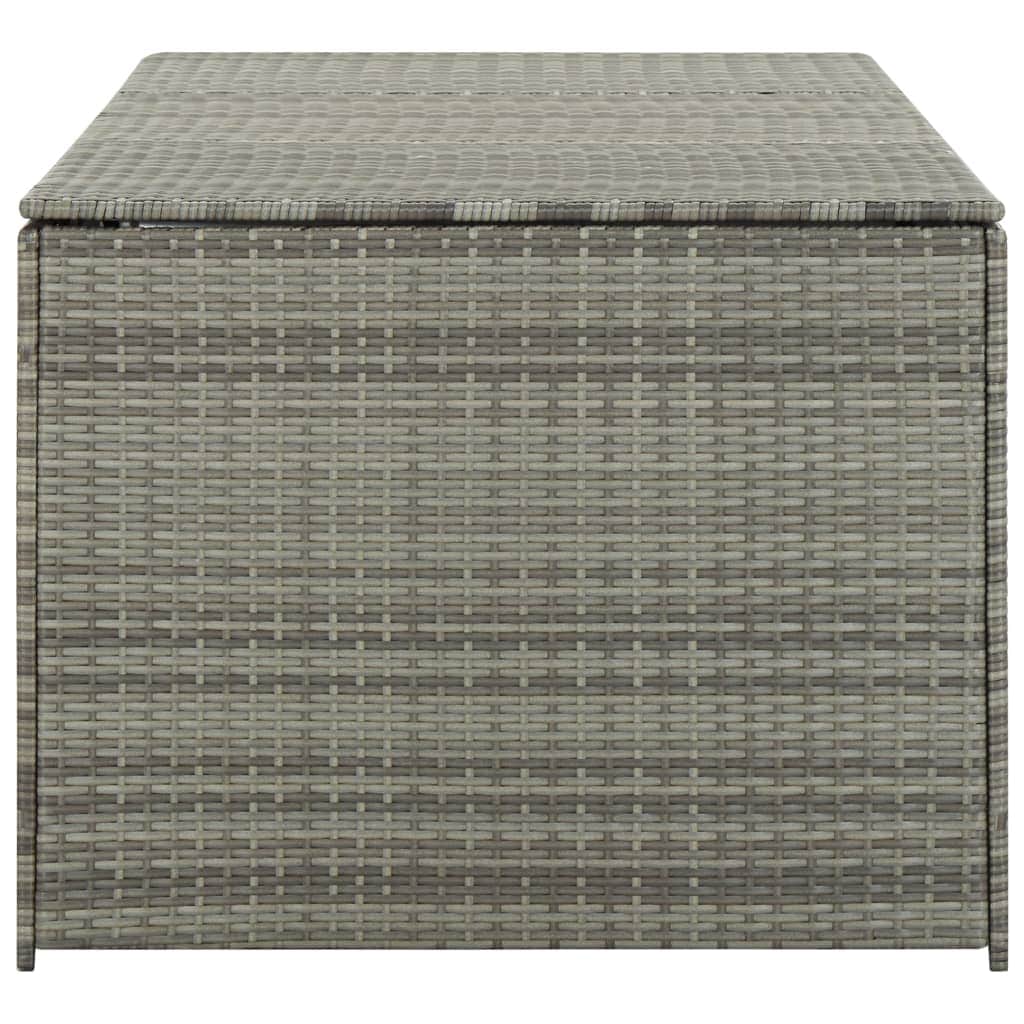 Garden Storage Box Poly Rattan Grey