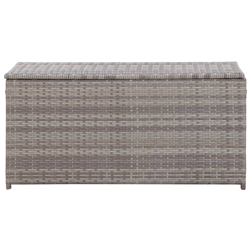 Garden Storage Box Poly Rattan Grey