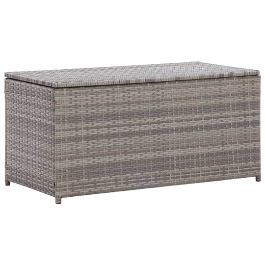 Garden Storage Box Poly Rattan Grey