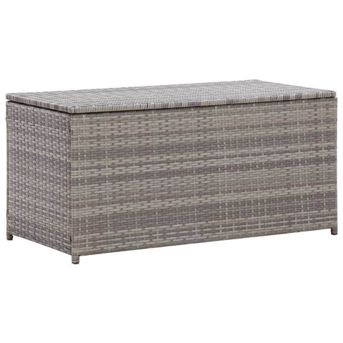 Garden Storage Box Poly Rattan Grey