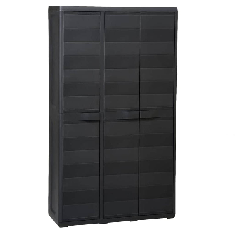 Garden Storage Cabinet with 4 Shelves Black - Simple deals