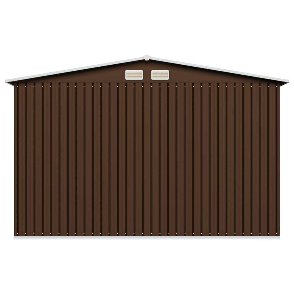 Garden Storage Shed Brown Steel