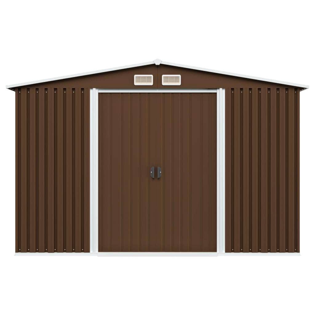 Garden Storage Shed Brown Steel