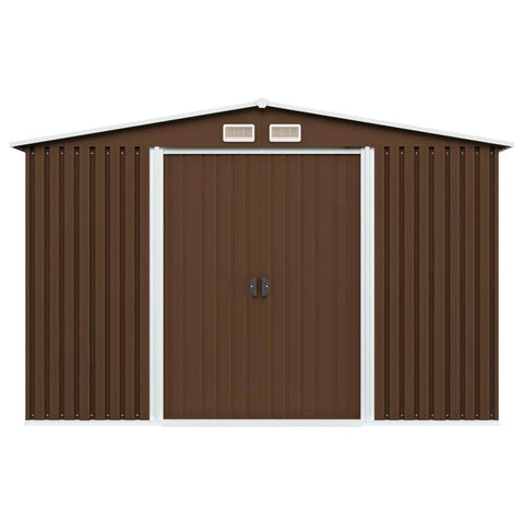 Garden Storage Shed Brown Steel