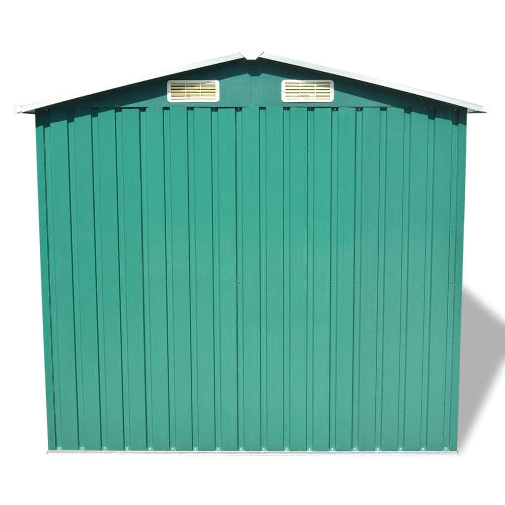 Garden Storage Shed Green Metal