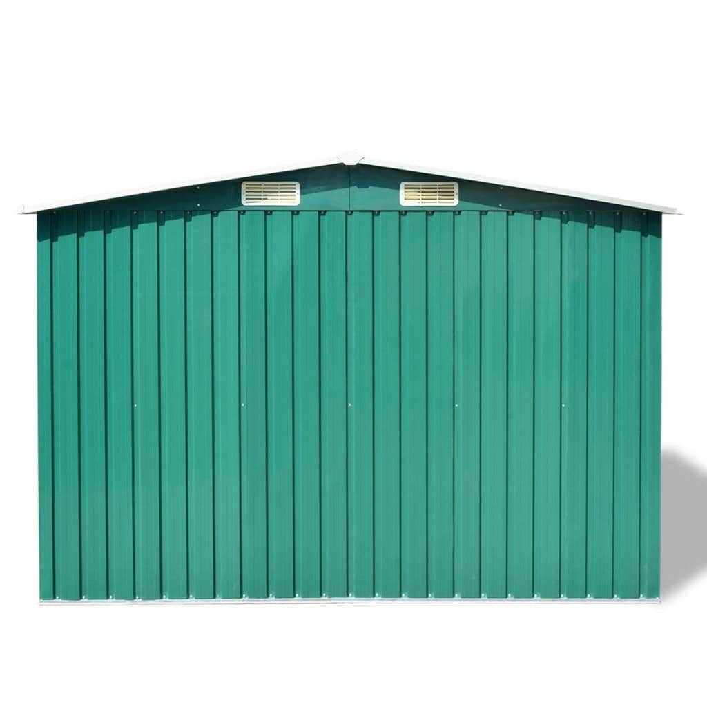 Garden Storage Shed Green Metal
