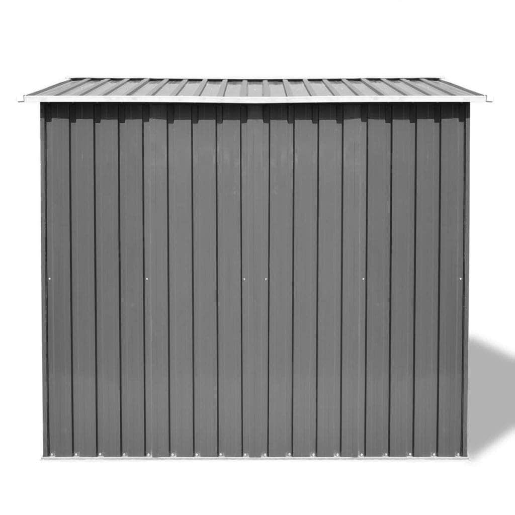 Garden Storage Shed Grey Metal