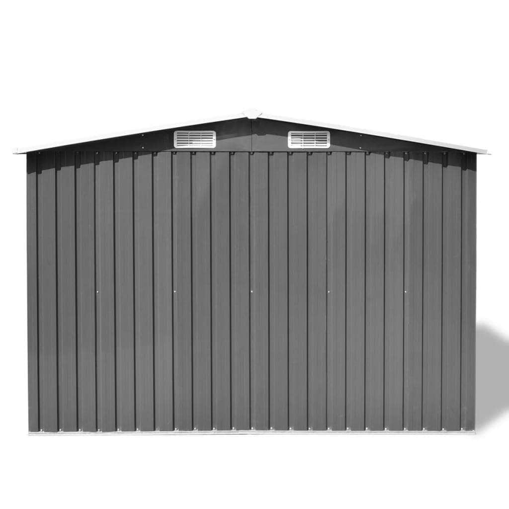 Garden Storage Shed Grey Metal
