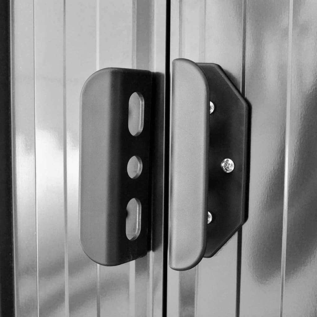 Garden Storage Shed Grey Metal
