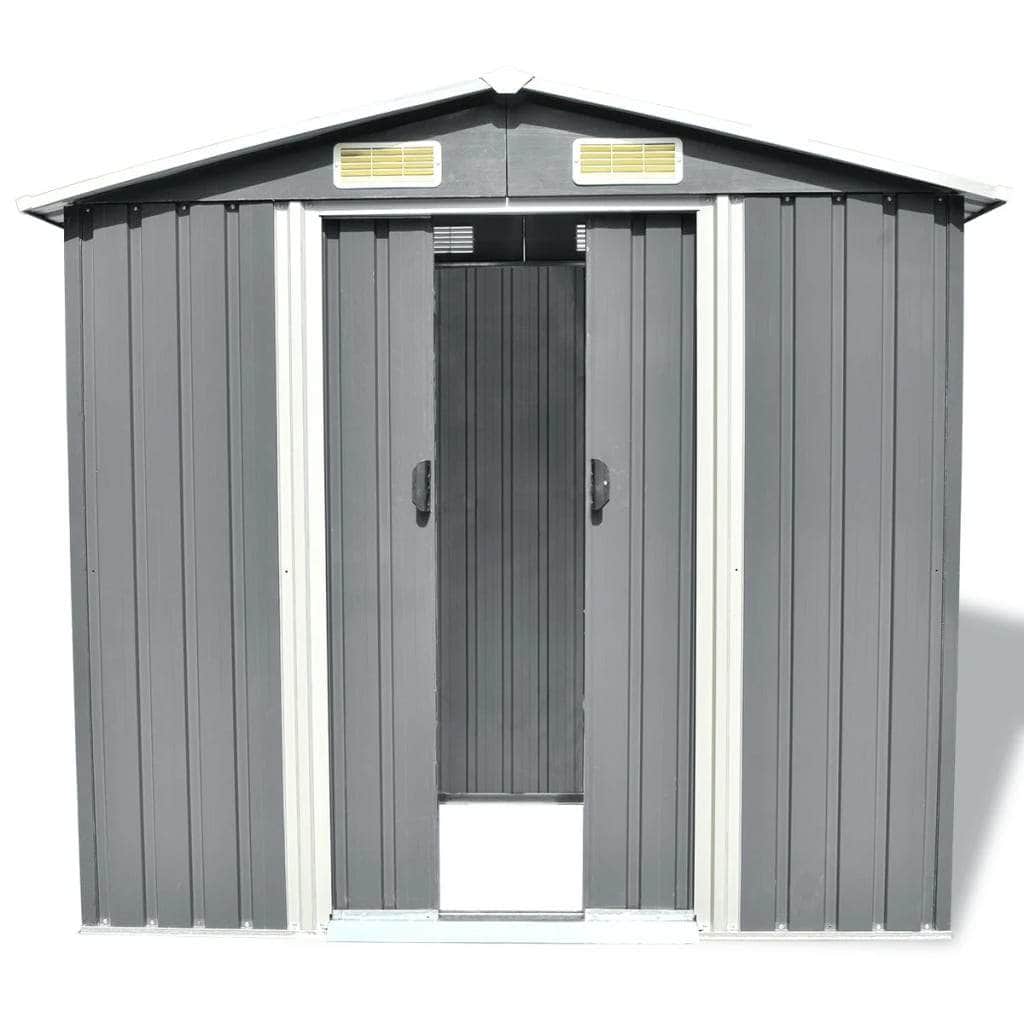 Garden Storage Shed Grey - Metal - Simple deals