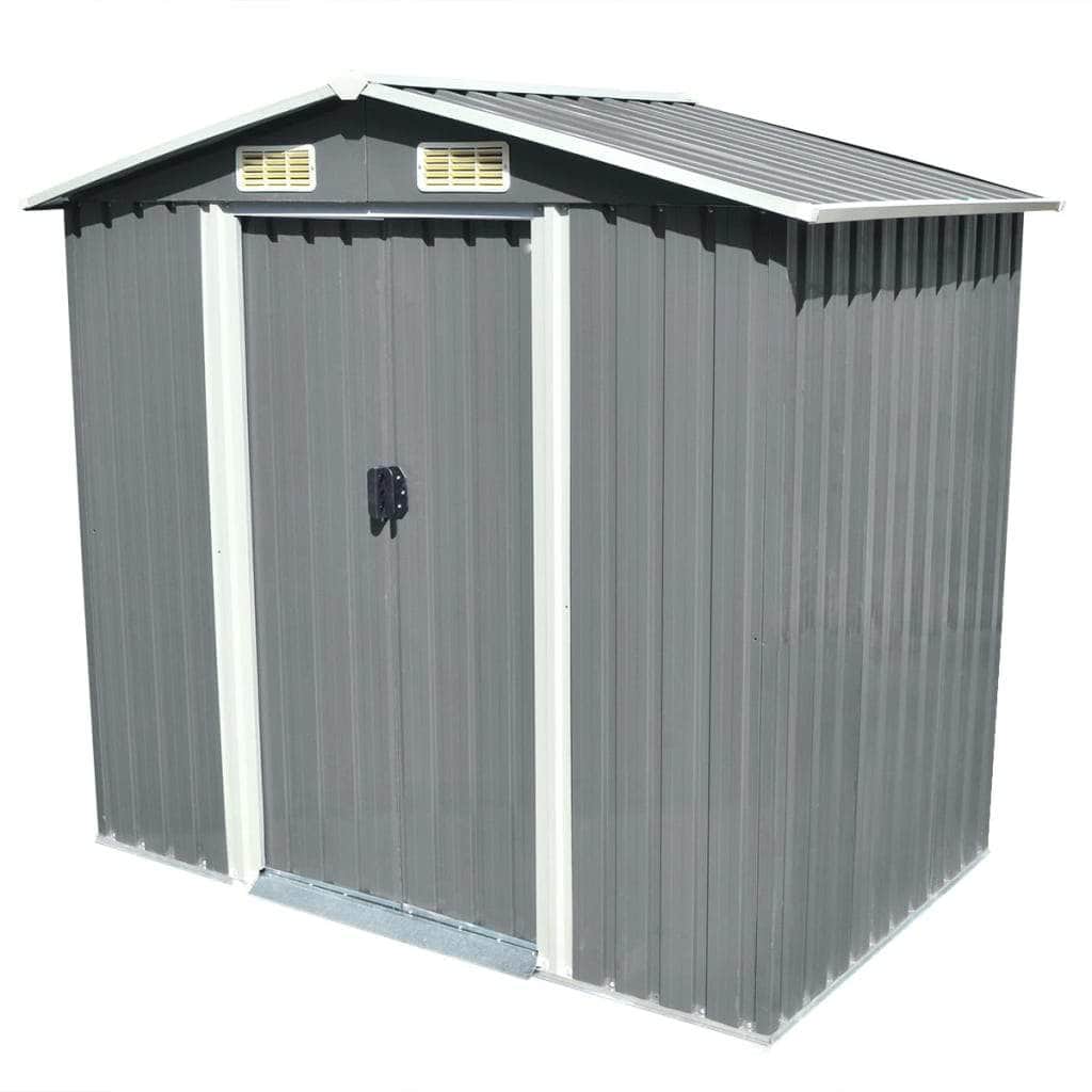 Garden Storage Shed Grey - Metal - Simple deals