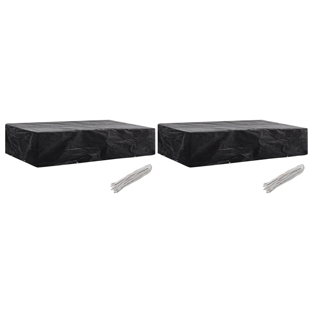 Garden Sunlounger Cover 2 pcs 8 Eyelets