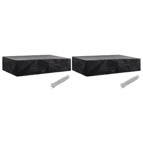 Garden Sunlounger Cover 2 pcs 8 Eyelets