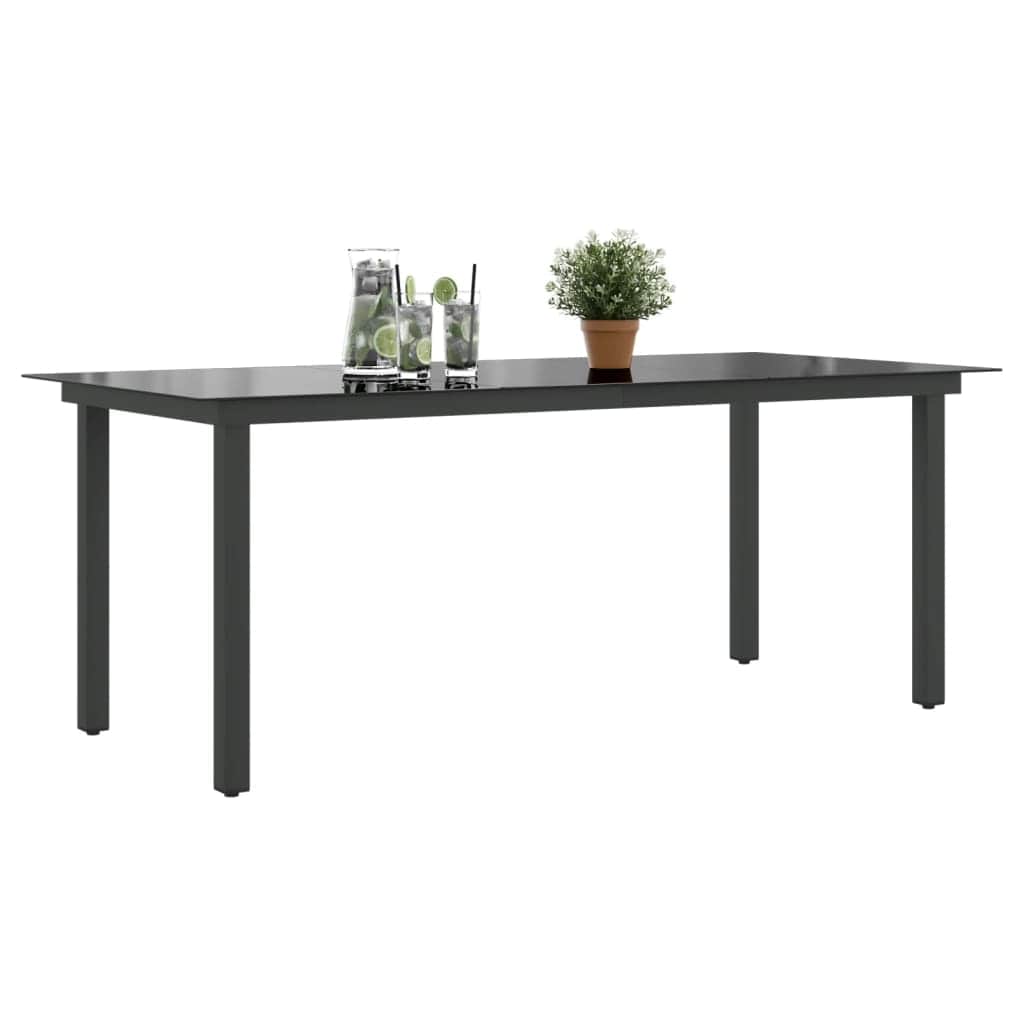 Garden Table Aluminium and Glass