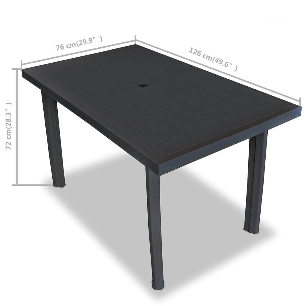 Garden Table Anthracite plastic - Simple deals