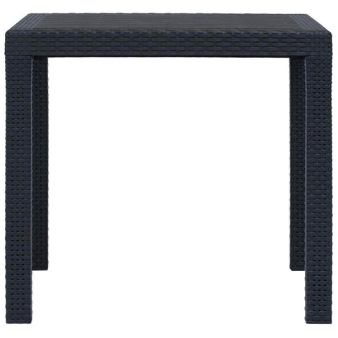 Garden Table Anthracite  Plastic Rattan Look