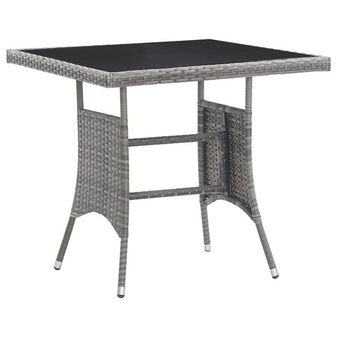Garden Table Anthracite Poly Rattan