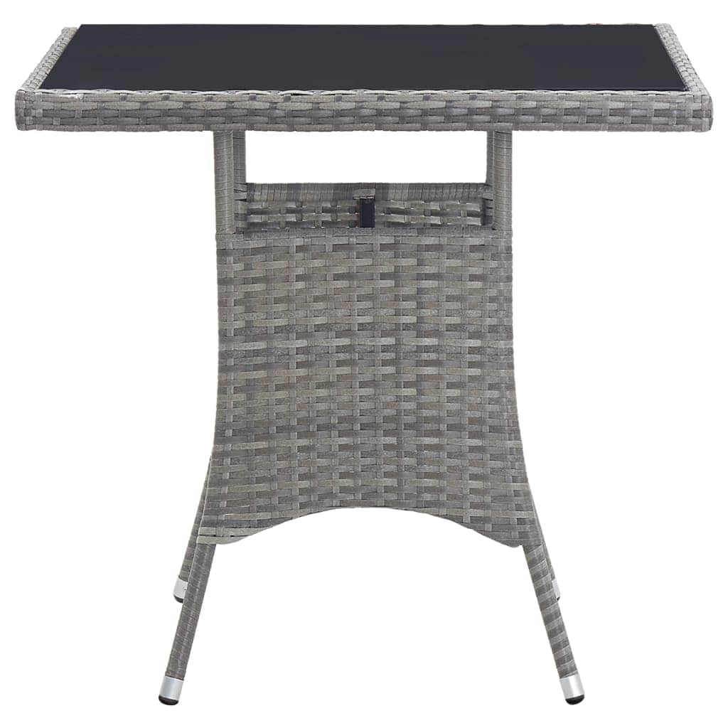 Garden Table Anthracite Poly Rattan
