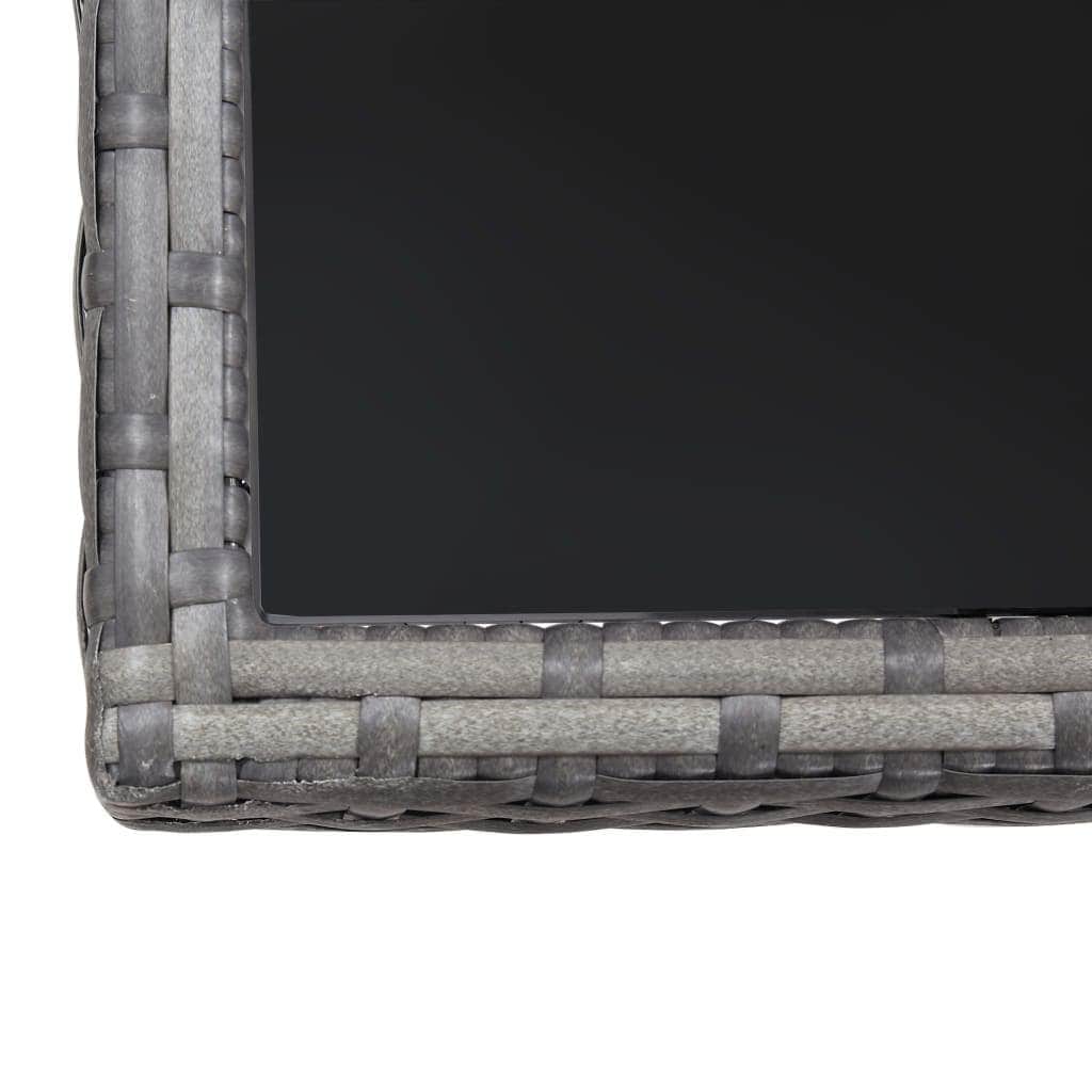 Garden Table Anthracite Poly Rattan