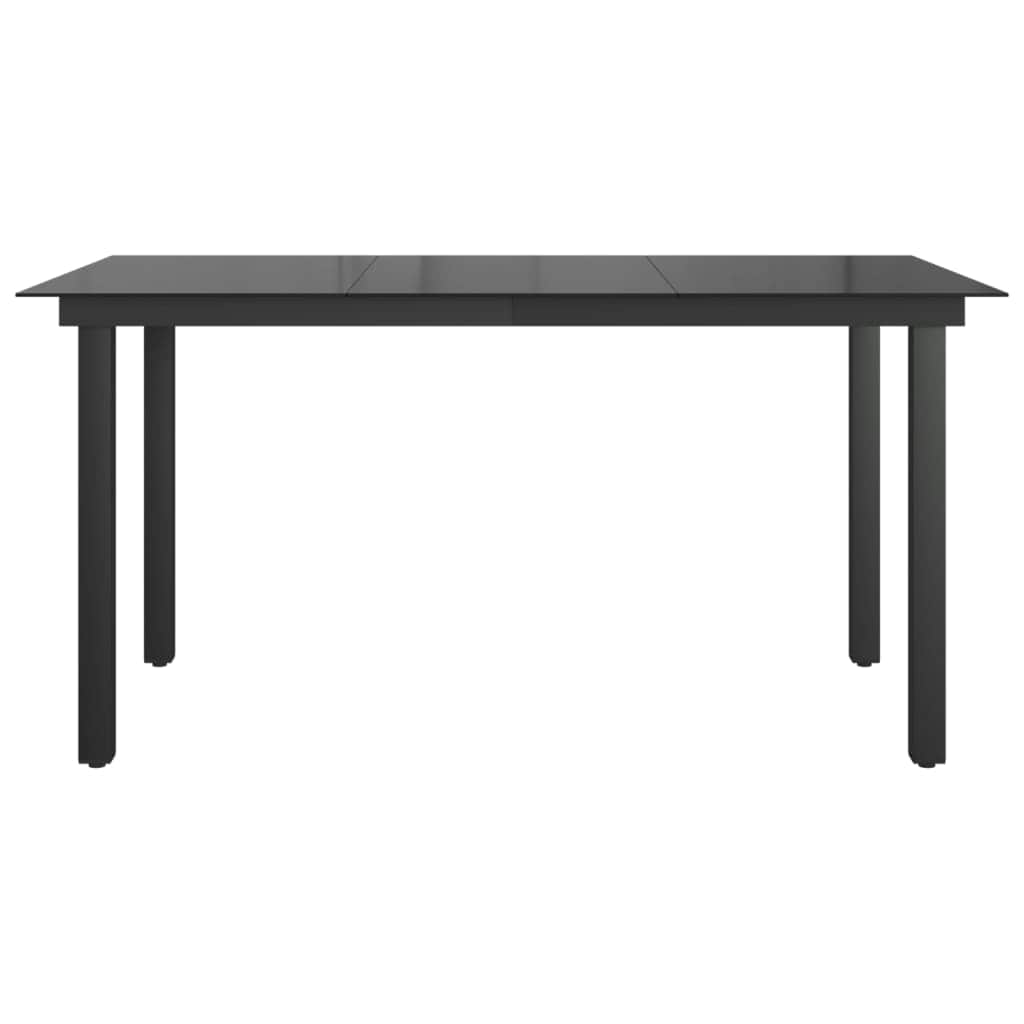 Garden Table Black - Aluminium and Glass - Simple deals