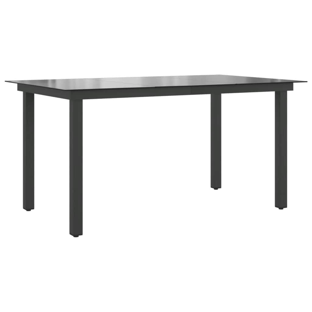 Garden Table Black - Aluminium and Glass - Simple deals