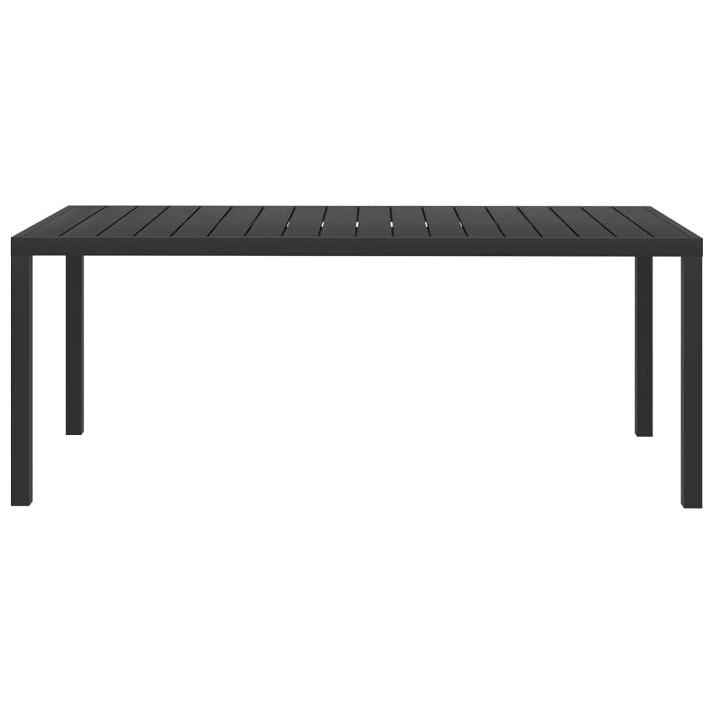 Garden Table Black,  Aluminium and WPC