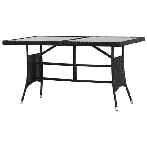 Garden Table (Black ) Poly Rattan