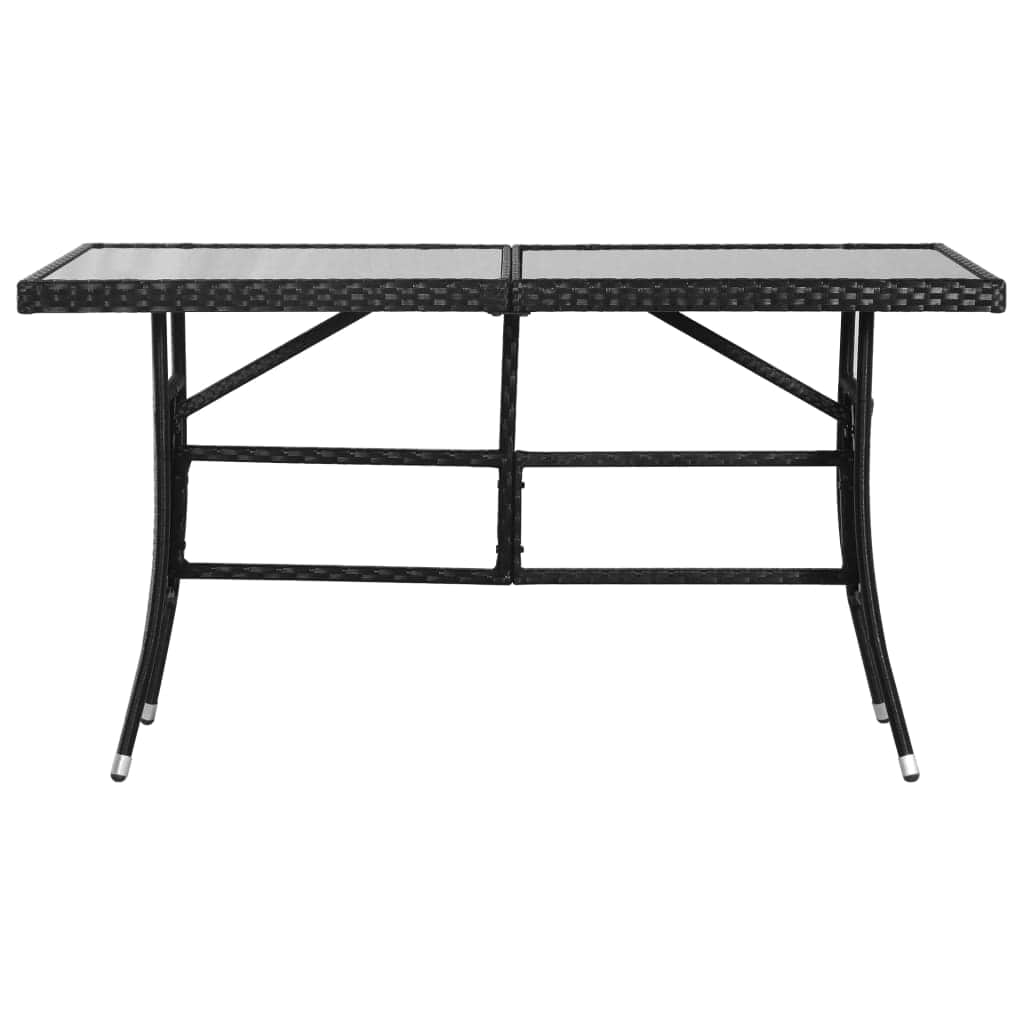 Garden Table (Black ) Poly Rattan