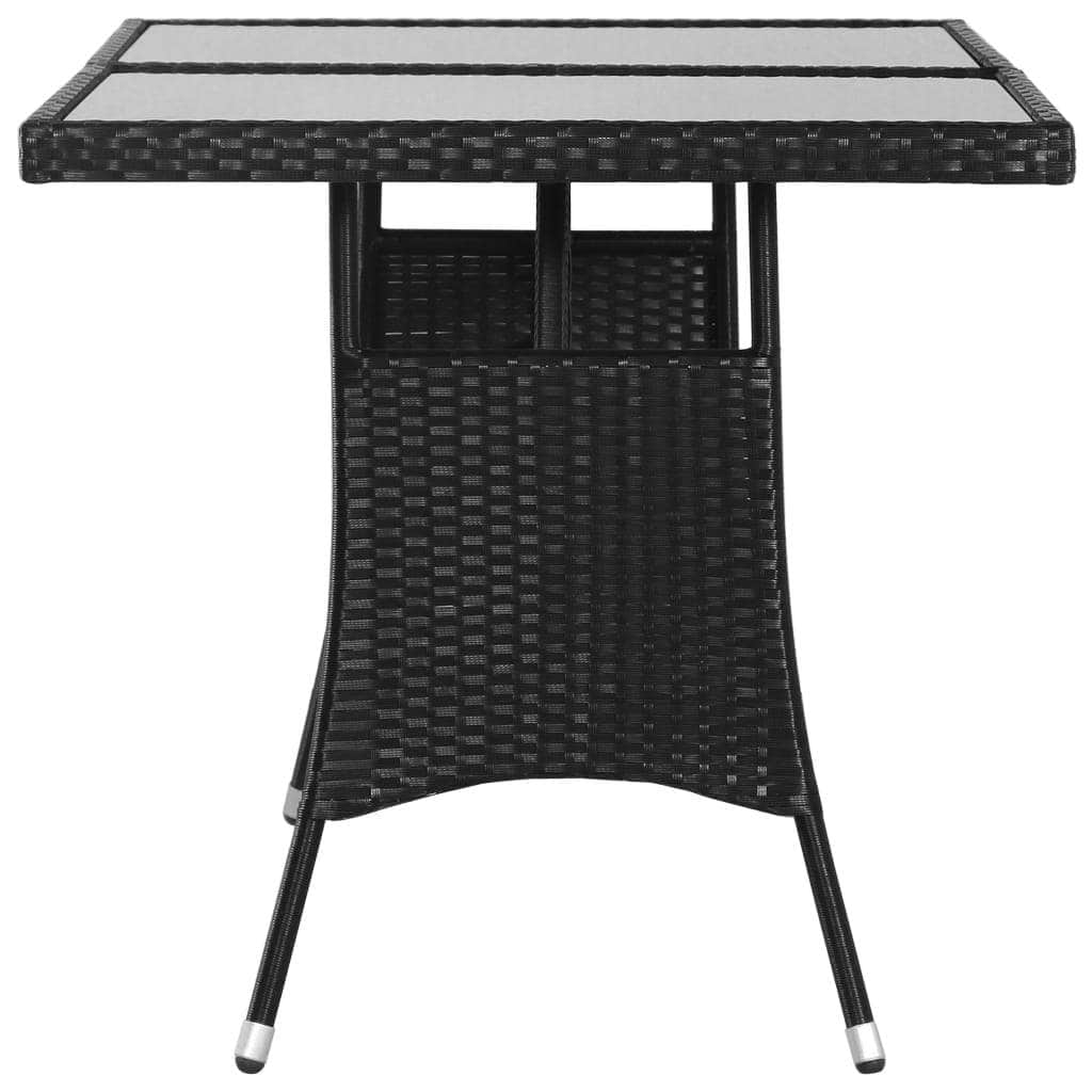 Garden Table (Black ) Poly Rattan